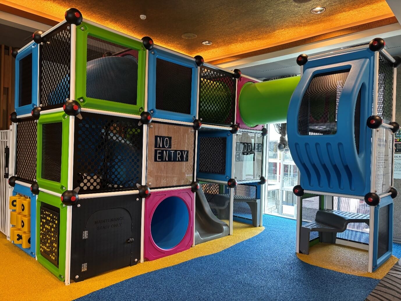 New kids play equipment in Banksia Room on level 1